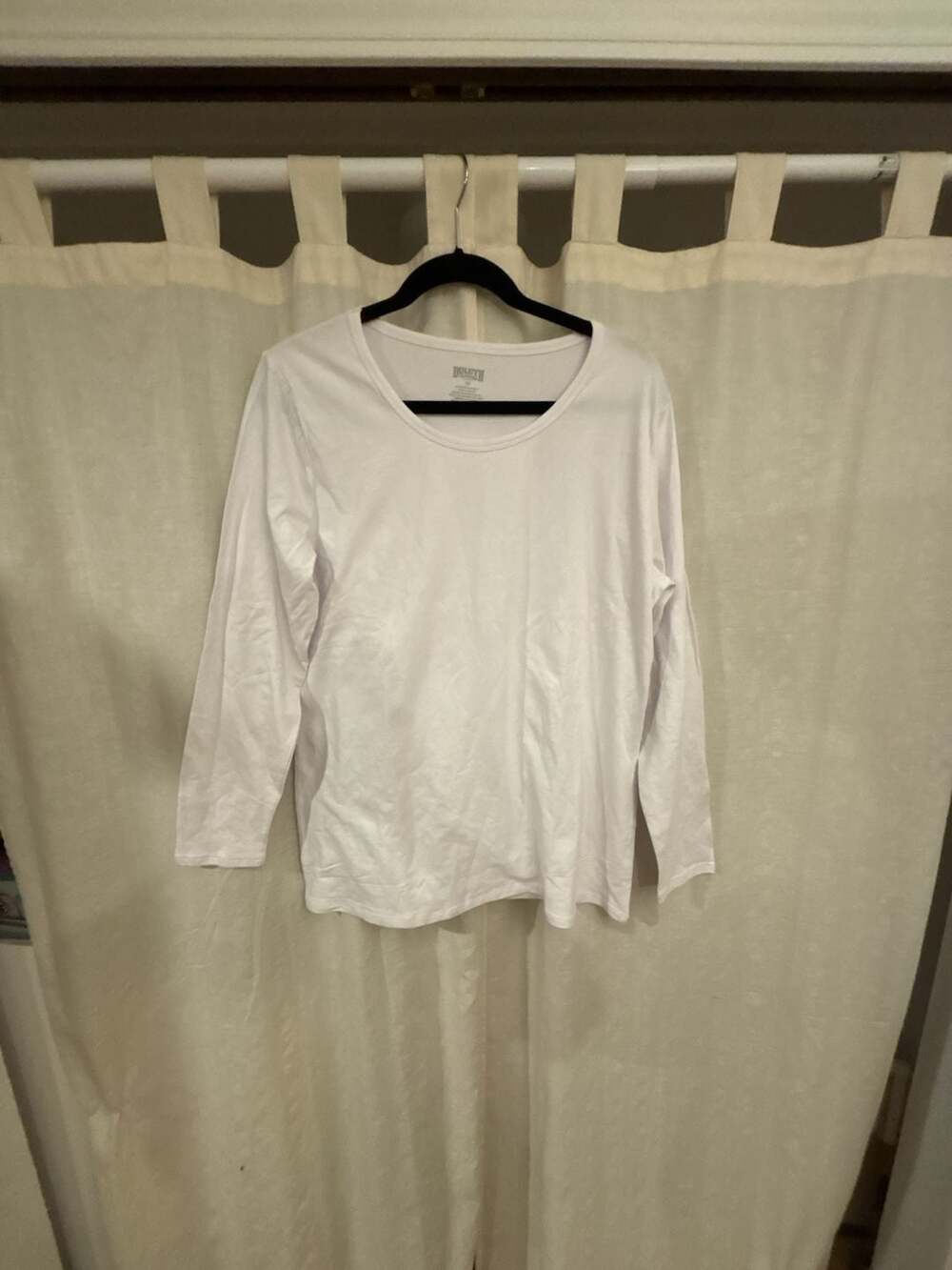 Duluth Trading Co. Long Sleeve Crew Neck T-Shirt White 1X